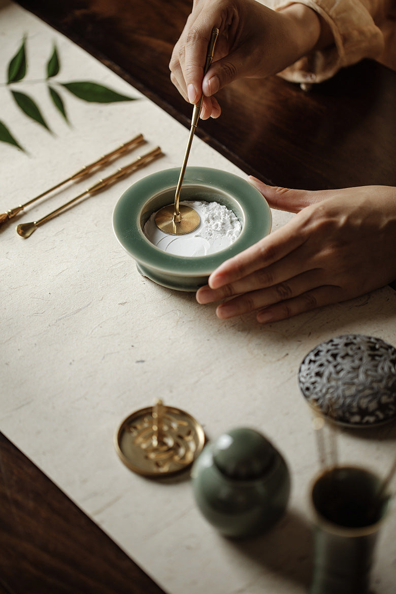 ETHEREAL Celadon Incense Seal Ritual Set (10 Pieces)