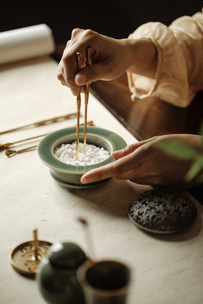 ETHEREAL Celadon Incense Seal Ritual Set (10 Pieces)