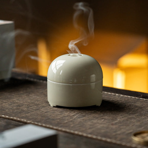 LUMINA White Porcelain Incense Seal Ritual Set (10 Pieces)